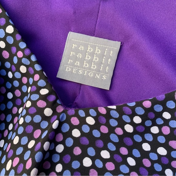 Rabbit Rabbit Rabbit Designs Asymmetrical Hem Polka Dot Mosaic Dress 12 - Picture 5 of 6